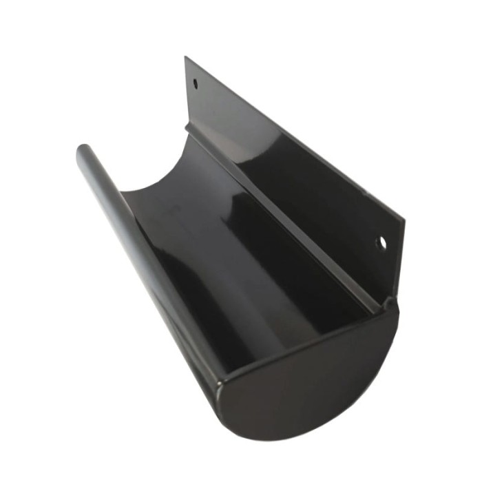 Zakończenie rynny R50 (komplet prawa + lewa) Renoplast Grafit RAL 7024