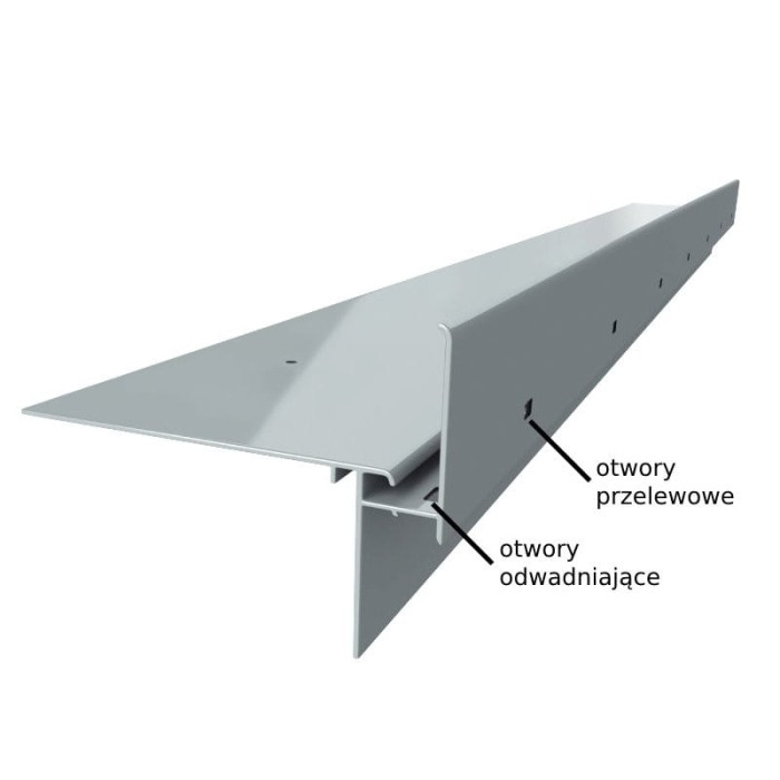 Profil okapowy W35+ Renoplast Szary RAL 7037
