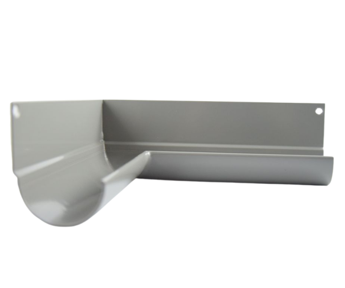 Narożnik wewnętrzny 90 stopni do rynny R50 Renoplast Szary RAL 7037