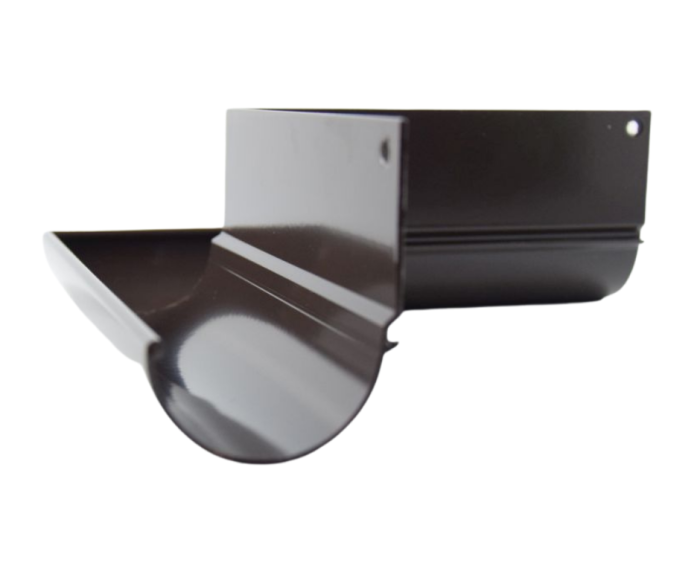 Narożnik zewnętrzy 90 stopni do rynny R50 Renoplast Brąz RAL 8019