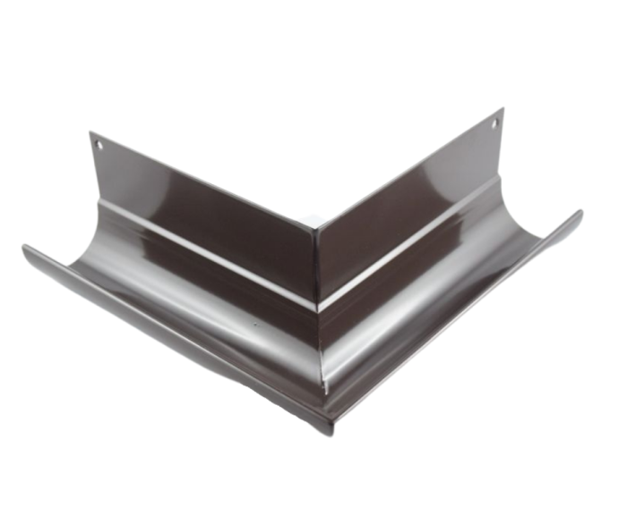 Narożnik zewnętrzy 90 stopni do rynny R50 Renoplast Brąz RAL 8019