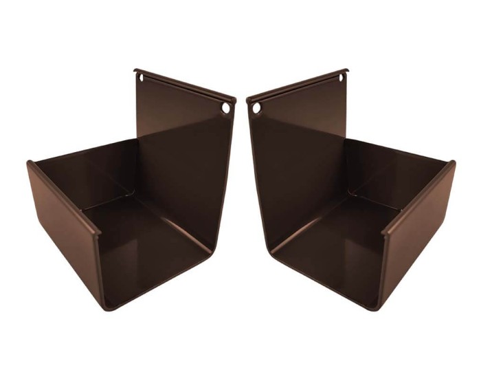 Zakończenie rynny RK65 Brąz RAL 8019