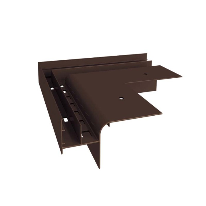 Narożnik zewnętrzny 90 stopni do systemu W20R Brąz RAL 8019