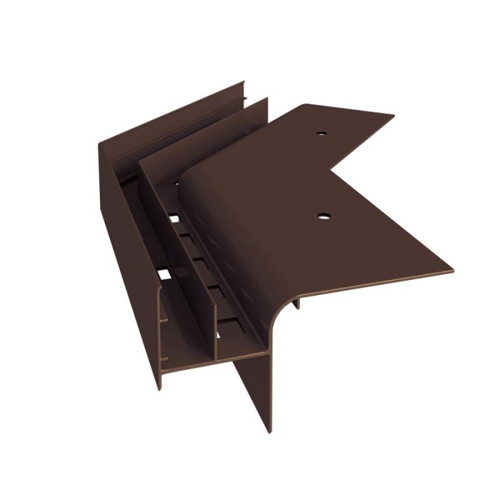 Narożnik zewnętrzny 135 stopni do systemu W20R Brąz RAL 8019