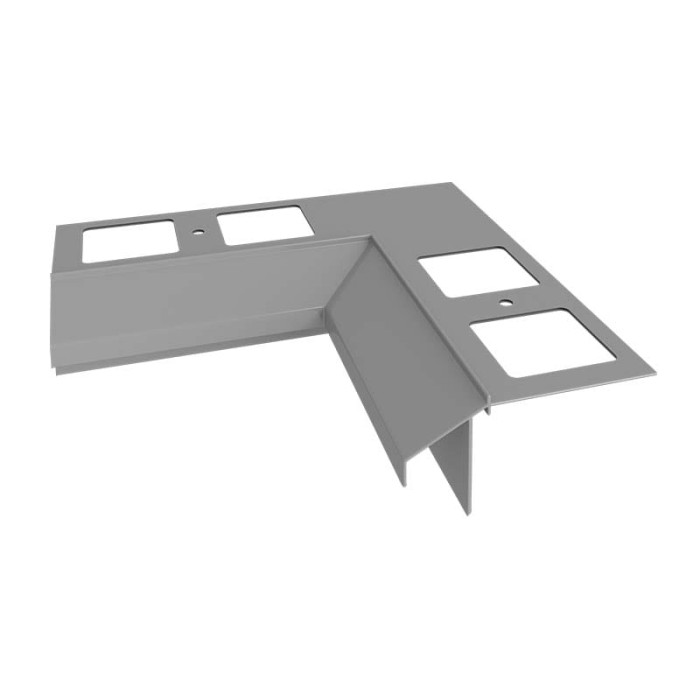 Narożnik wewnętrzny 90 stopni do profili K100R Szary RAL 7037