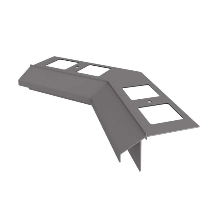 Narożnik wewnętrzny 135 stopni do profili K100R Szary RAL 7037