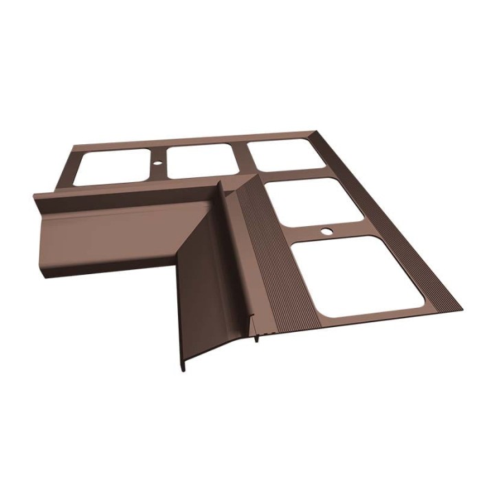 Narożnik wewnętrzny 90 stopni do profili K30 Renoplast Brąz RAL 8019