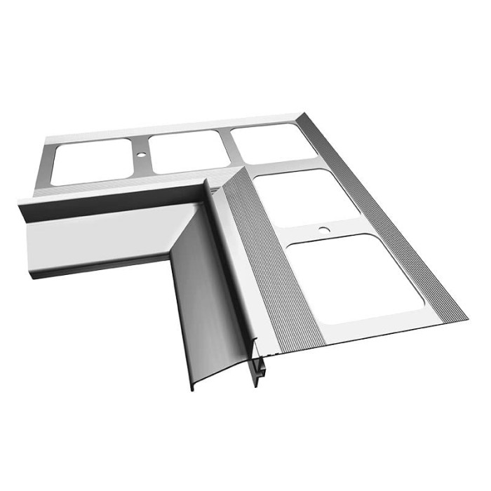 Narożnik wewnętrzny 90 stopni do profili K40 Szary RAL 7037