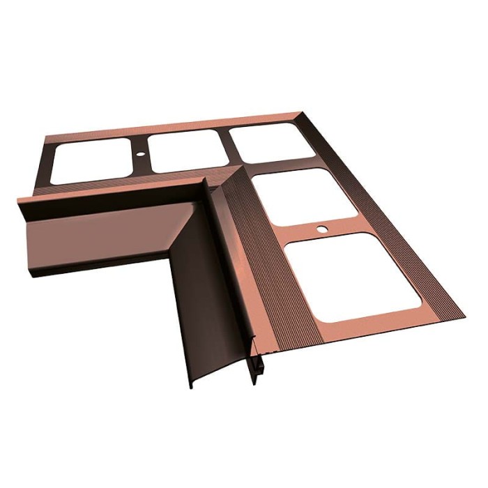 Narożnik wewnętrzny 90 stopni do profili K40 Brąz RAL 8019