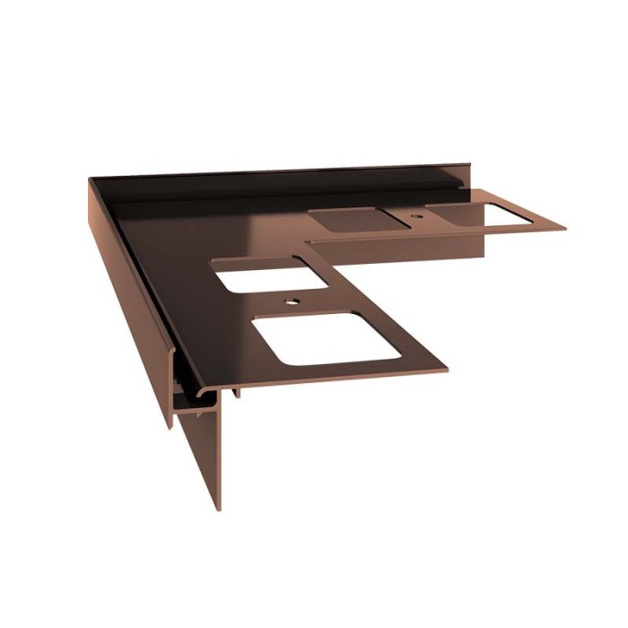 Narożnik zewnętrzny 90 stopni do profili K35 Brąz RAL 8019