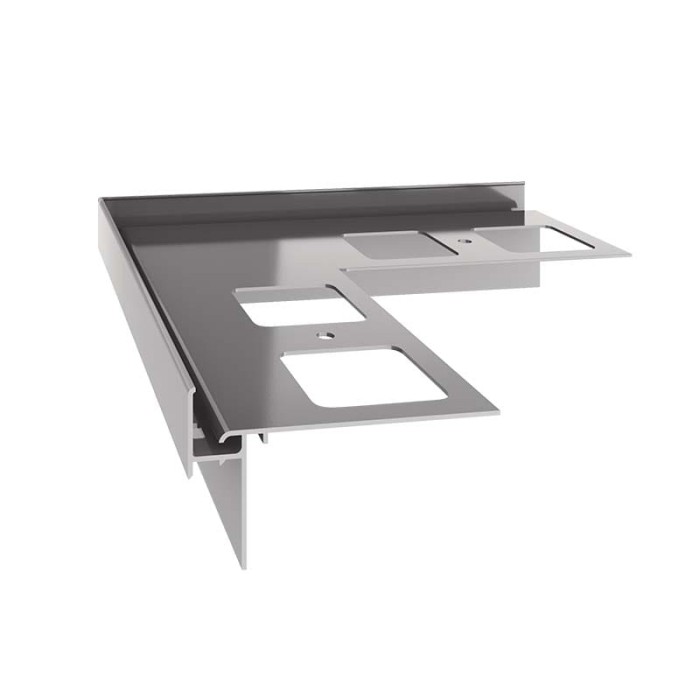 Narożnik zewnętrzny 90 stopni do profili K35 Szary RAL 7037