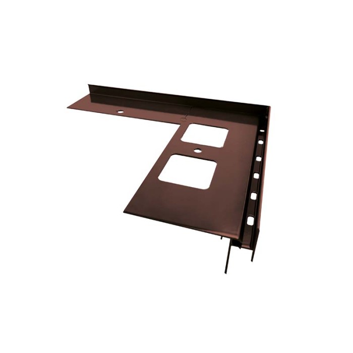 Narożnik K35 do łączenia profili K35 z K35B LEWY Brąz RAL 8019