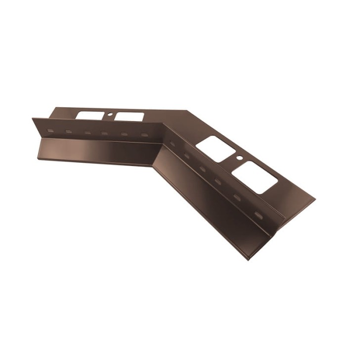 Narożnik wewnętrzny 135 stopni do profili D25 Brąz RAL 8019