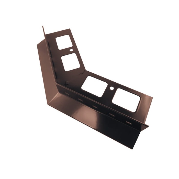 Narożnik zewnętrzny 135 stopni do profili D25 Brąz RAL 8019