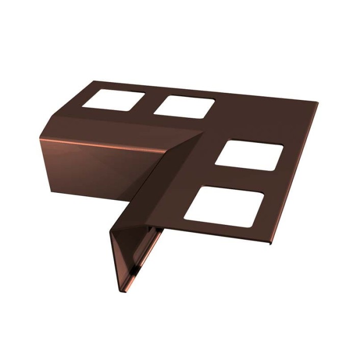 Narożnik wewnętrzny 90 stopni do profili K301 Brąz RAL 8019