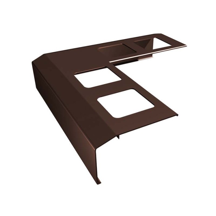 Narożnik zewnętrzny 90 stopni do profili K301 Brąz RAL 8019