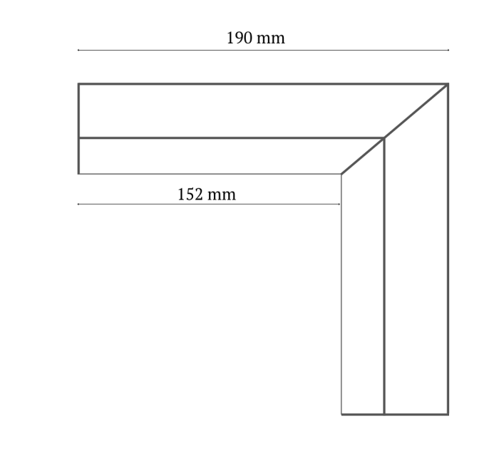 Narożniki do profila zamykającego W20Z - wymiary