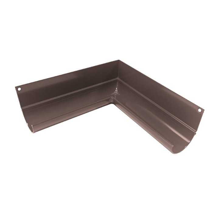 Narożnik wewnętrzny 90 stopni do rynny R50 Renoplast Brąz RAL 8019