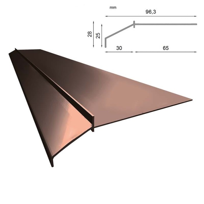 Profil okapowy Renoplast K10 Brąz RAL 8019