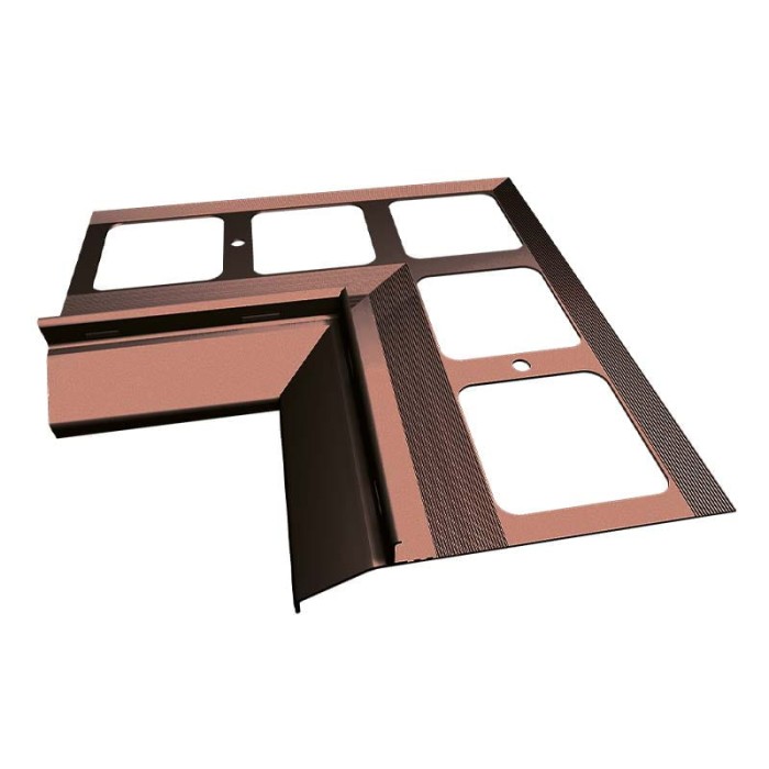 Narożnik wewnętrzny 90 stopni do profili K20 Brąz RAL 8019