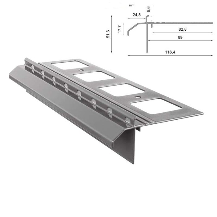 Profil okapowy Renoplast K20R Szary RAL 7037