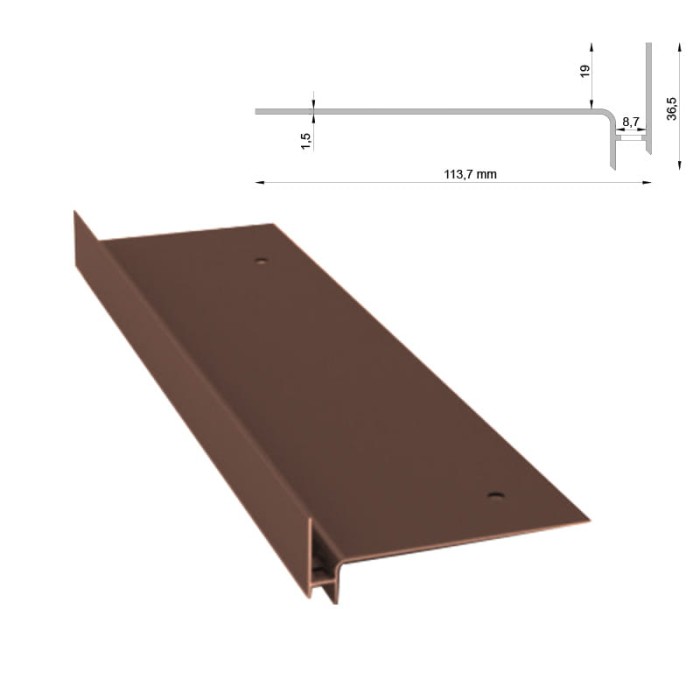 Profil schodowy SW Renoplast Brąz RAL 8019