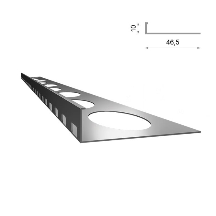 Profil schodowy do żywicy cienkowarstwowej SZ10 Aluminiowy Renoplast