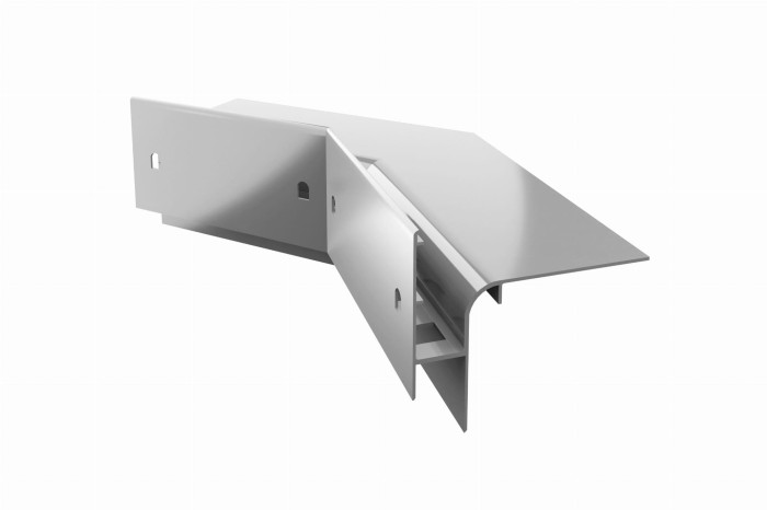 Narożnik wewnętrzny 135 stopni do profili okapowych W30R+ Renoplast Szary RAL 7037