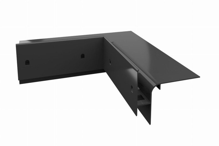 Narożnik wewnętrzny 90 stopni do profili okapowych W30R+ Renoplast Grafit RAL 7024