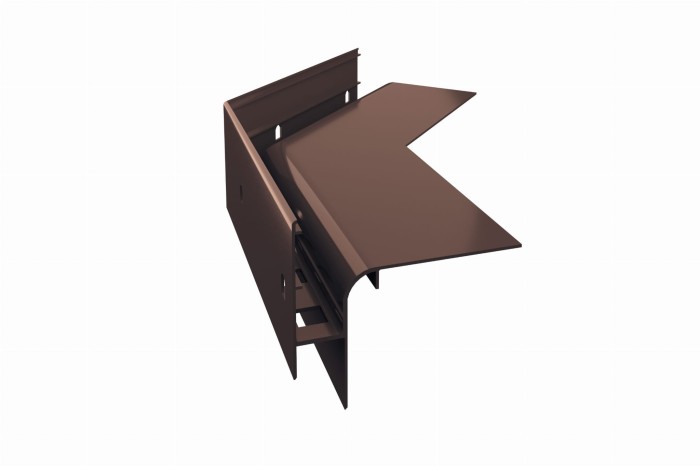 Narożnik zewnętrzny 135 stopni do profili okapowych W30R+ Renoplast Brąz RAL 8019