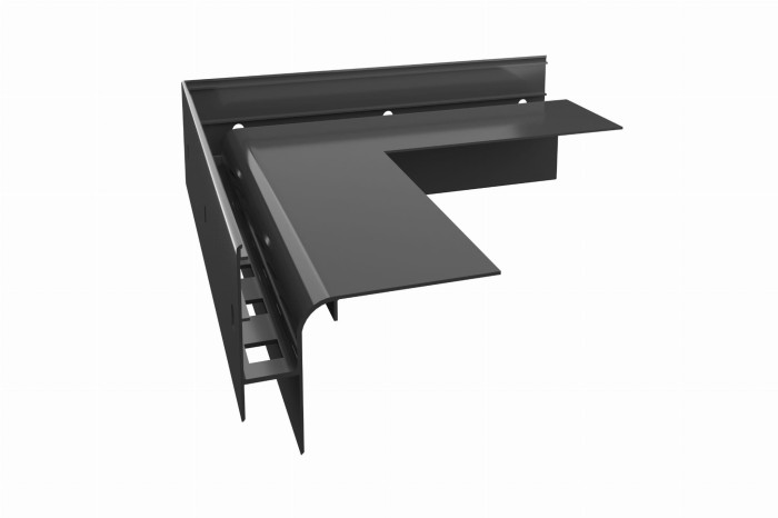 Narożnik zewnętrzny 90 stopni do profili okapowych W30R+ Renoplast Grafit RAL 7024