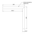 Narożnik do profilu cokołowego C2 MAXI- Wymiary