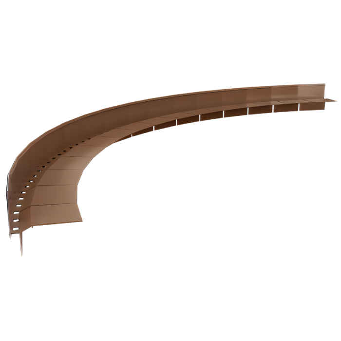 Łuk okapowy nacinany W60 Renoplast Brąz RAL 8019