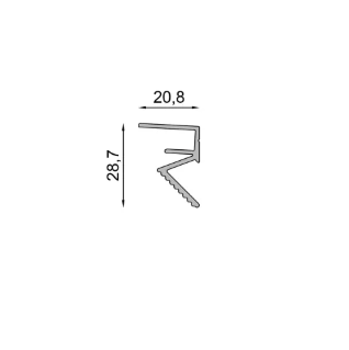 Profil dociskowy A20 do systemu attykowego A100