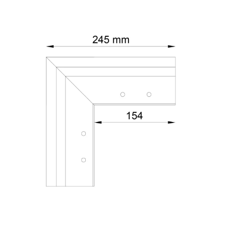 Narożnik zewnętrzny 90 do profili attykowych A100