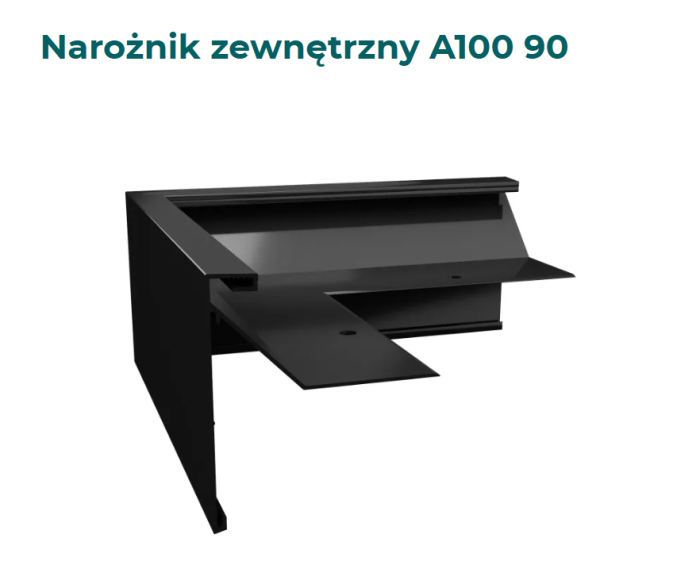 Narożnik zewnętrzny 90 do profili attykowych A100