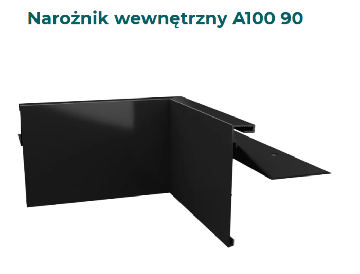Narożnik wewnętrzny 90 do profili attykowych A100