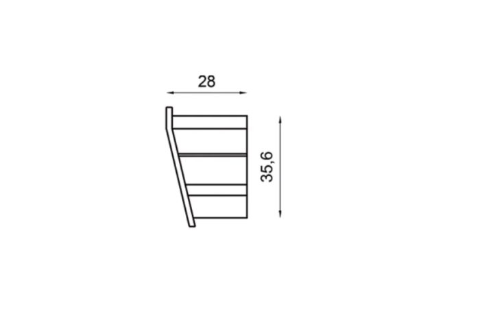 Odbojniki przyścienne do profili K40 - Wymiary