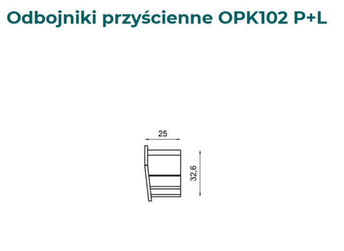 Odbojnik przyścienny do K102- Wymiary