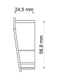 Odbojniki przyścienne do profili D25- Wymiary