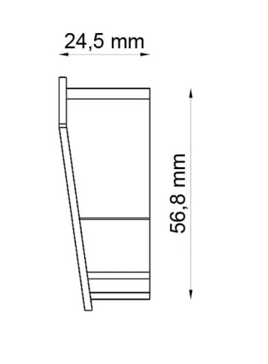 Odbojniki przyścienne do profili D25- Wymiary