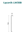Łącznik do profili bocznych W35B - Wymiary