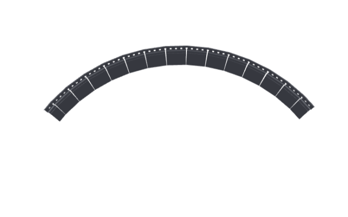 Łuk okapowy nacinany W35+ Renoplast