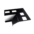 Narożnik wewnętrzny 90 stopni do profili K100  Czarny RAL 9005