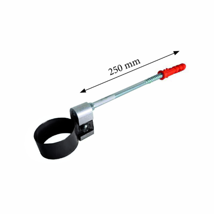 Obejma rury spustowej Renoplast 25 cm Czarna RAL 9005