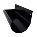 Zakończenie rynny R50 (komplet prawa + lewa) Renoplast Czarny RAL 9005