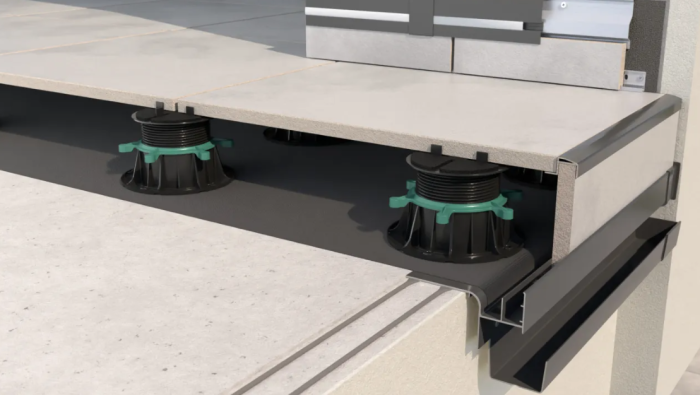 Profil okapowy W20R do balkonów i tarasów wentylowanych Renoplast