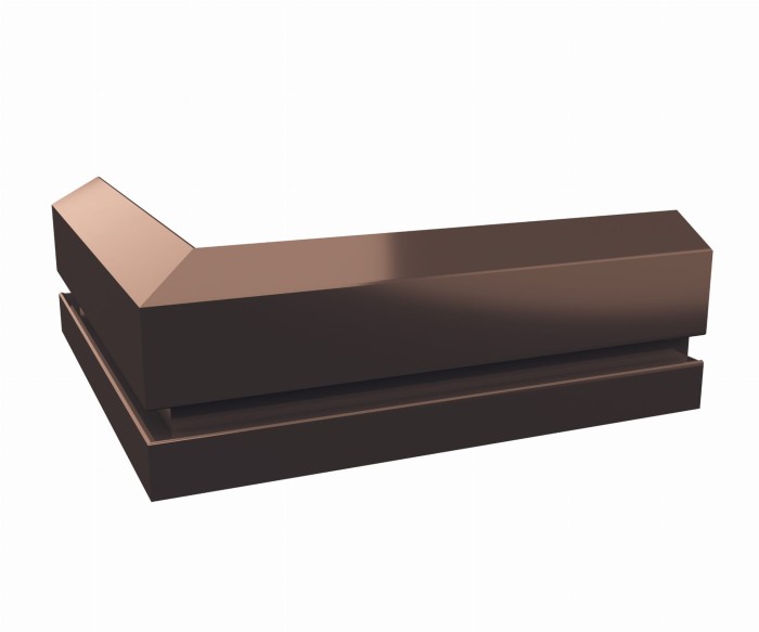 Narożnik zewnętrzny do profilu cokołowego C2 MAXI Brąz RAL 8019