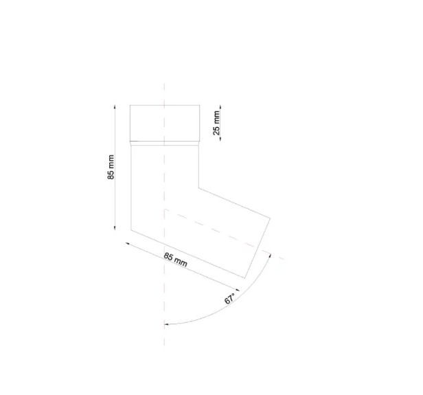 Kolano 67' do rury spustowej RK65 Renoplast