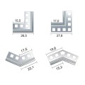 Wymiary narożników do systemu okapowego Renoplast K30
